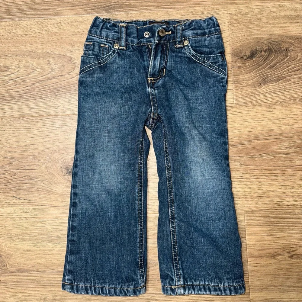 VTG Vintage 2000s Y2K Toddler Girls Old Navy Fleece Lined Jeans‎ Size 2T